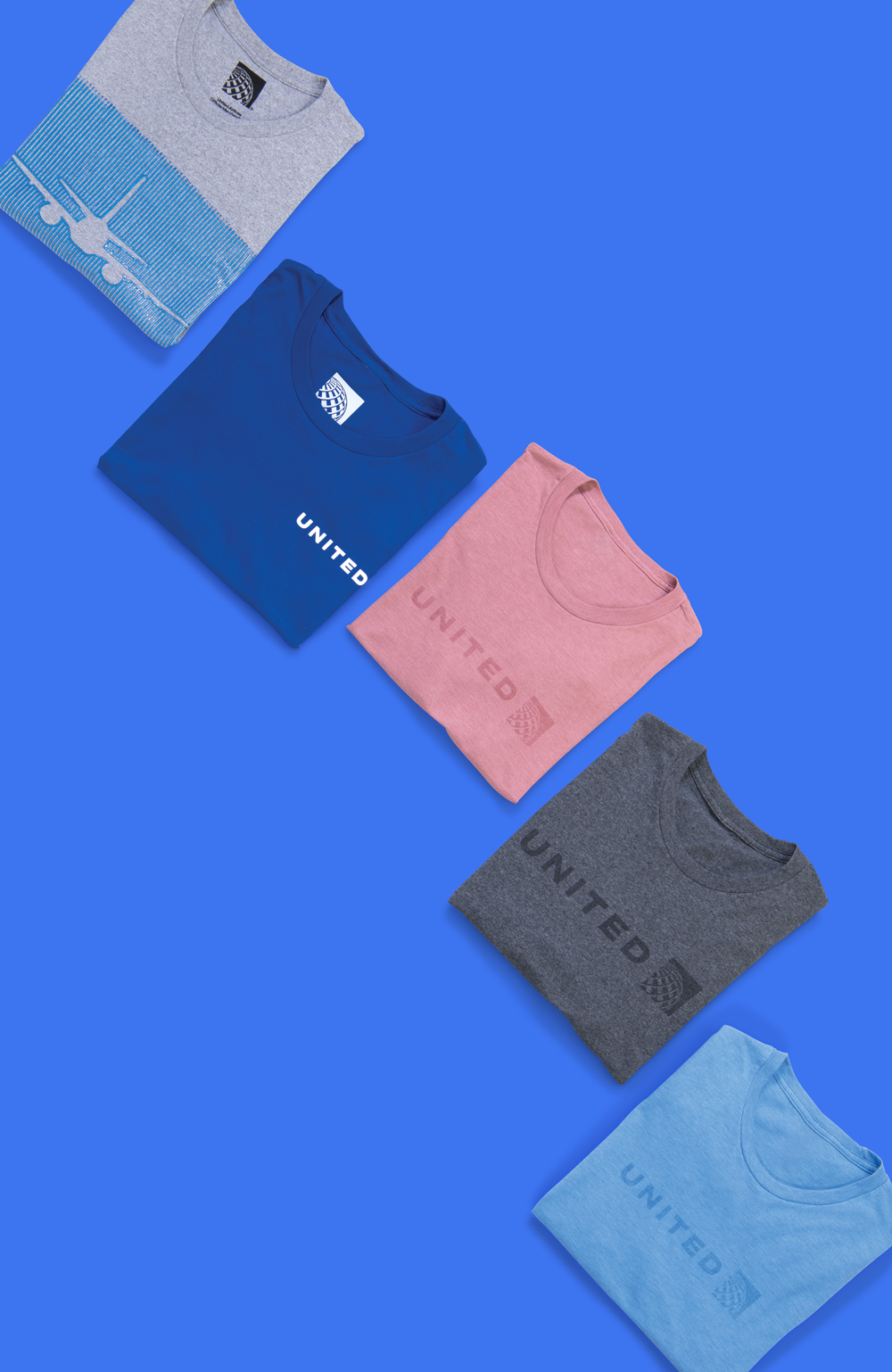 United Airlines product photography angle